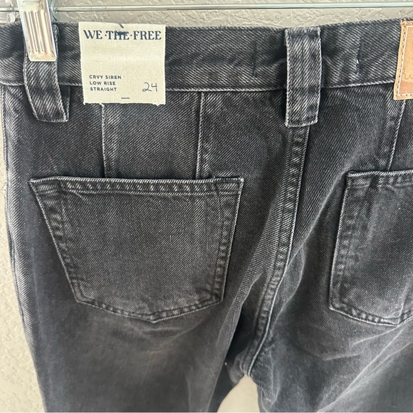 We The Free Free People NWT CRVY Siren Low-Rise Straight Jeans Size 24 - Picture 6 of 8